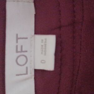A suede Loft mini skirt size 0.